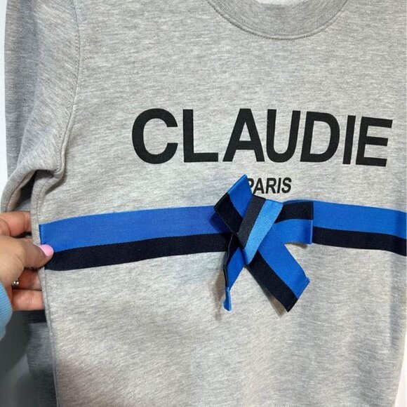 Woman’s CLAUDIE PIERLOT Paris sweatshirt with bow detail. New condition. Size 1. - Picture 9 of 16
